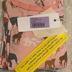 Kickee Pants Pink Safari Animal Pajama Set